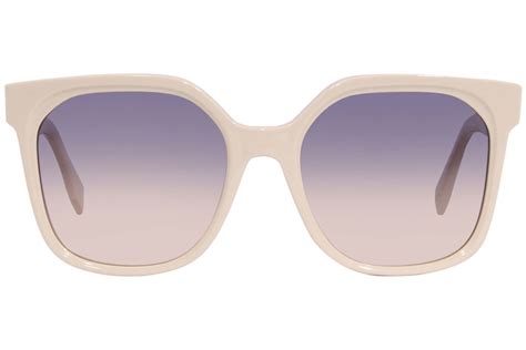 fendi fe40007i|Fendi FE40007I 57W Sunglasses Women's Shiny Beige/Blue .